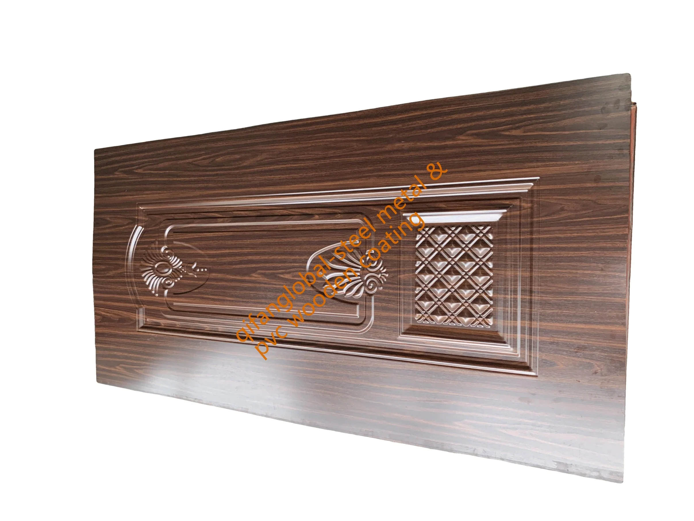 PVC Wooden Coated Metal Steel Door Skin