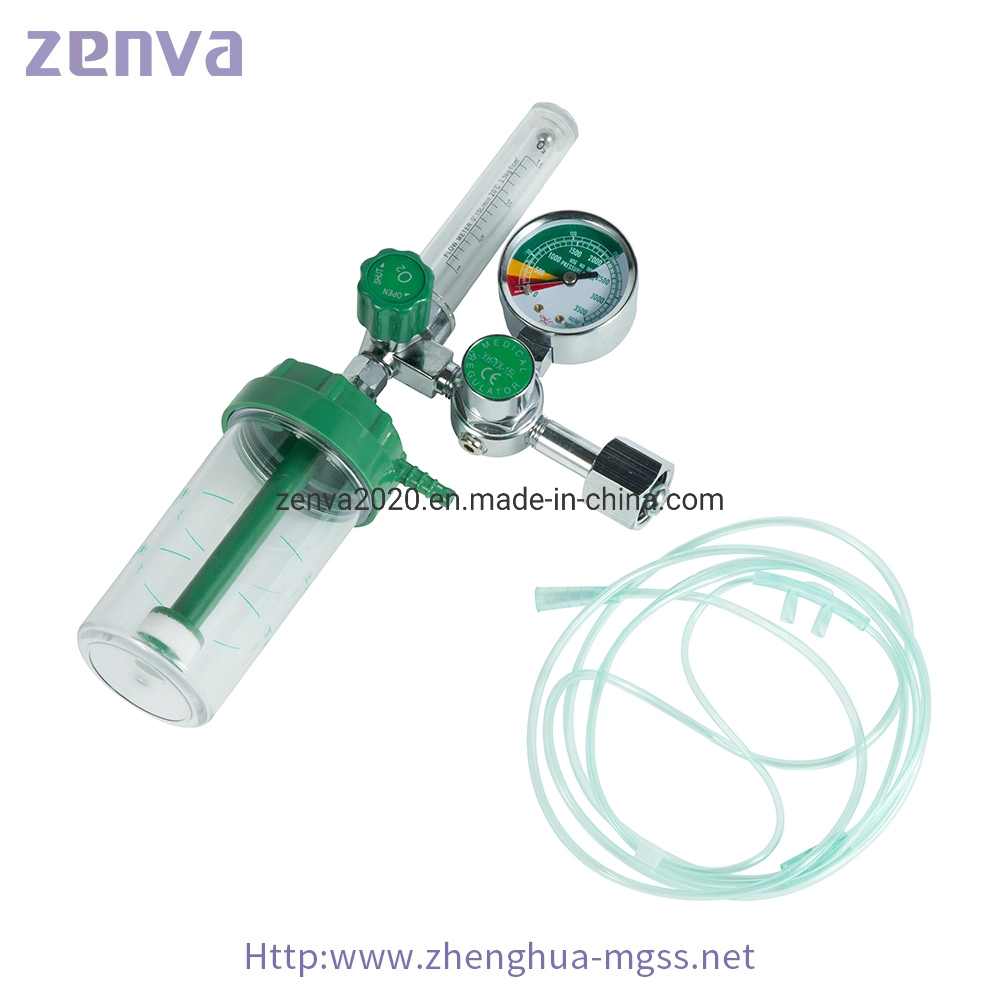 Medical Oxygen Regulator with Flowmeter and Humidifier Bottle