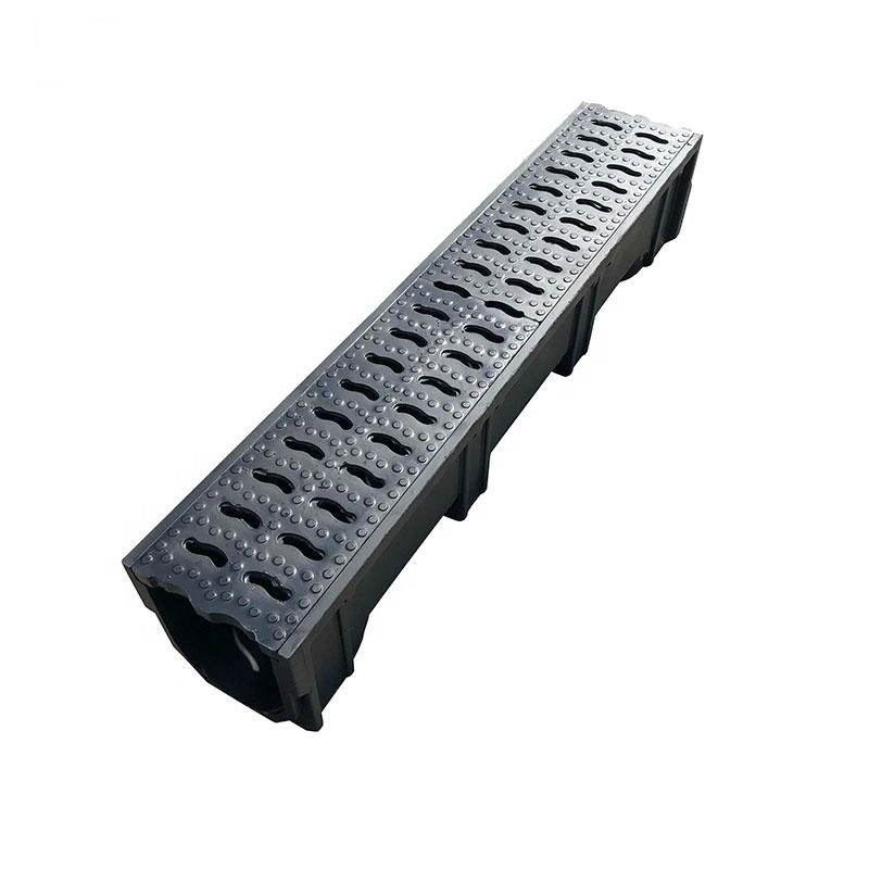 Customized SMC Composite Drain Channel Outdoor Floor Drainage Trench Plastic Ditch Linear Drain Channel Gully Grating