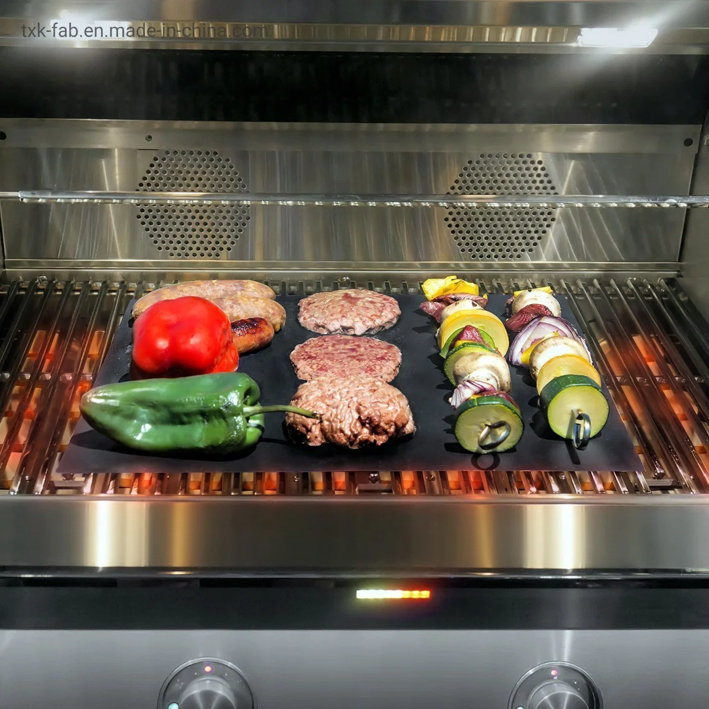 Resistente al calor de PTFE Tejido de fibra de vidrio no Stick Men para barbacoa Cocina Mat