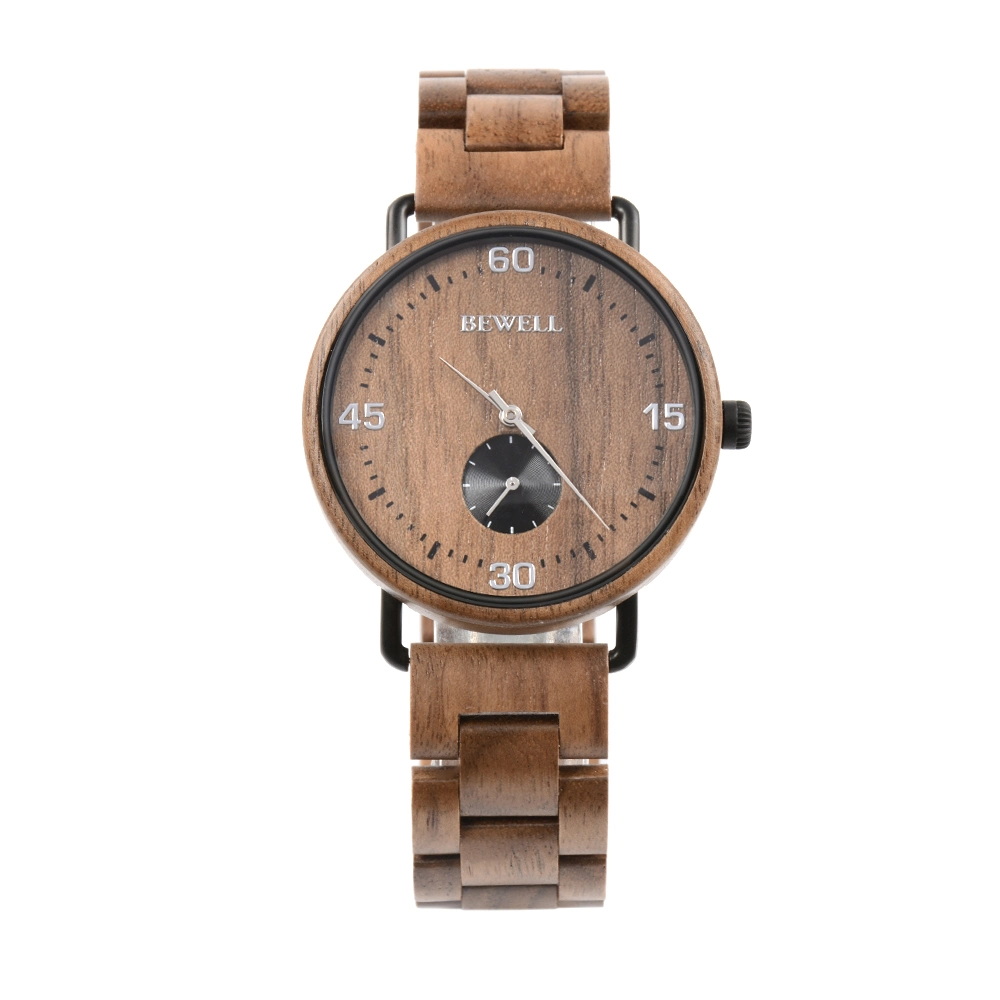 2021 Luxury Bewell Wooden Watches for Men Latest Stainless Steel and Wood Watch Custom Logo Men Watch