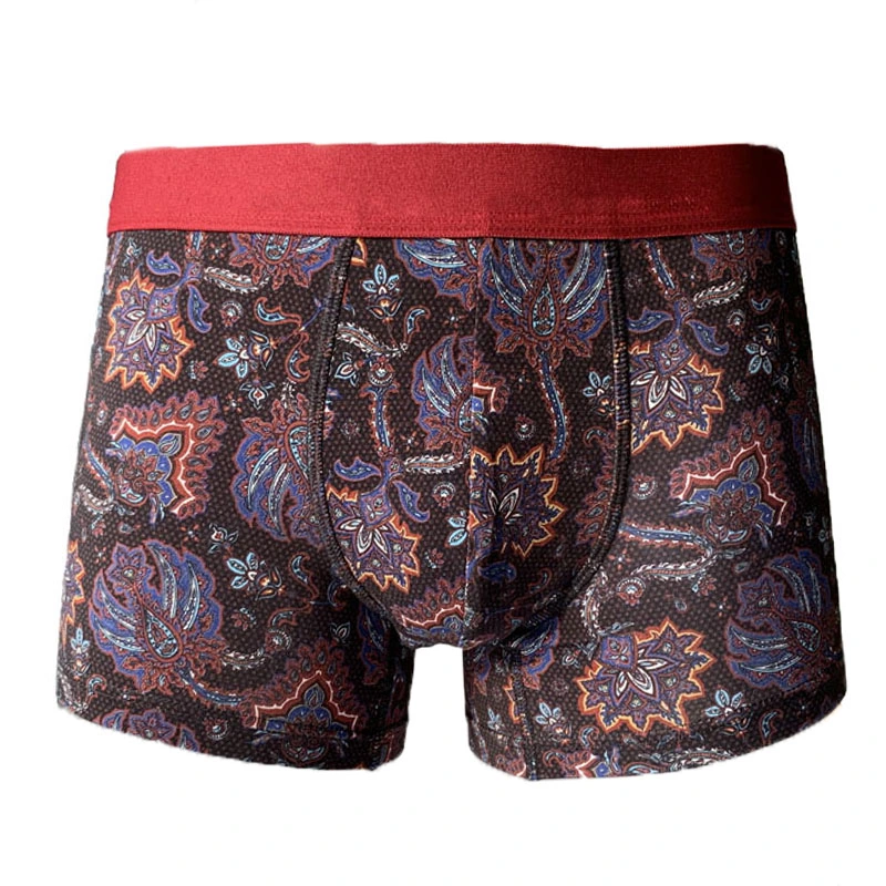 Custom Boxer Shorts 95% Cotton Brief Printed Flower Underpants