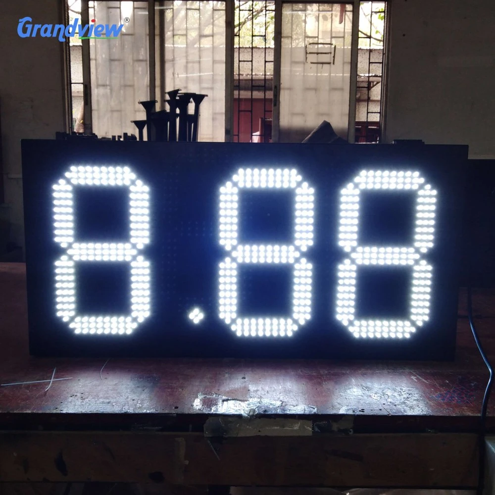 Waterproof Green Colour Price Sign Forgasstation LED Gas Price Display Board Screen