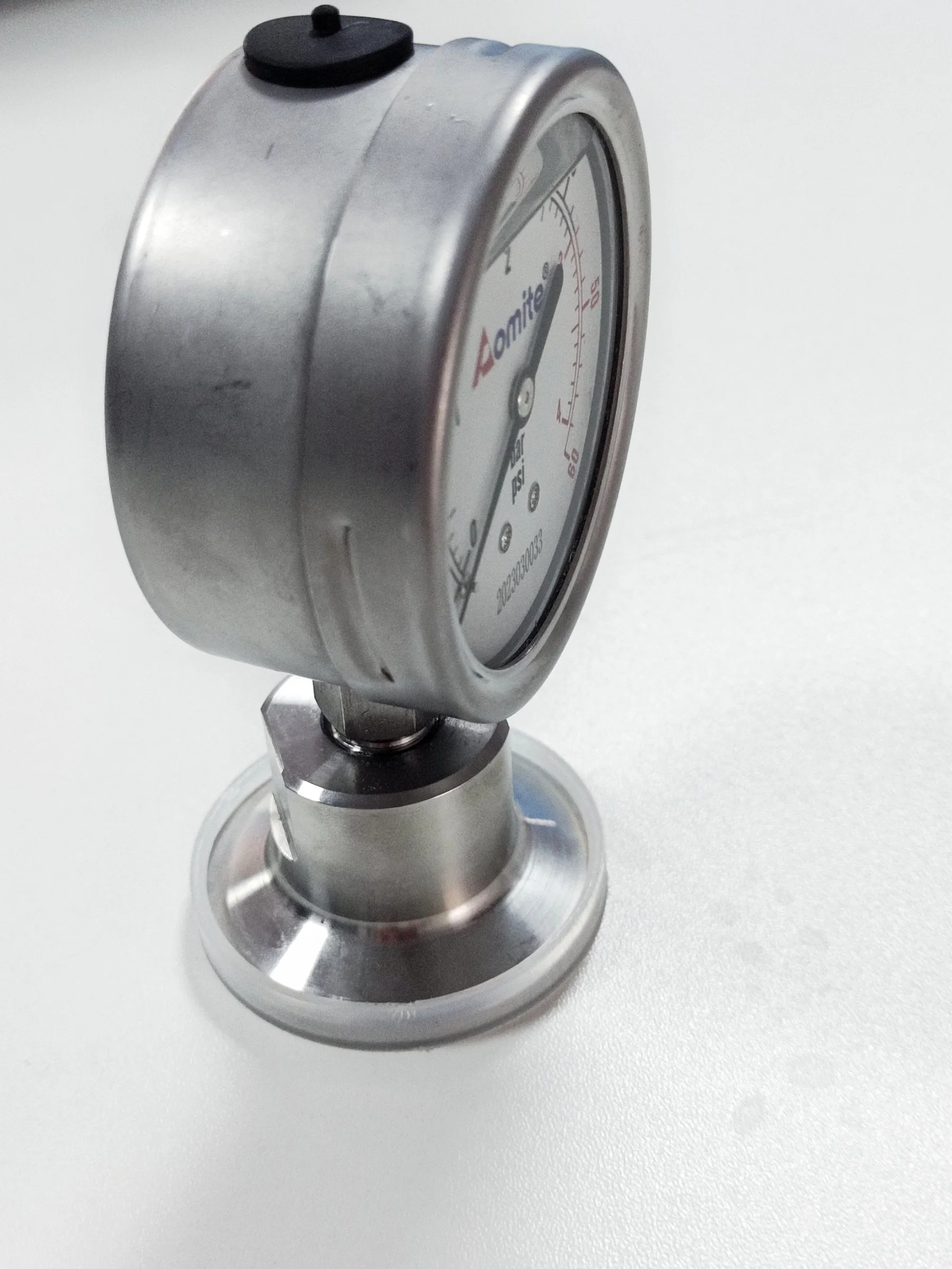 Aomite Stainless Steel 304 Triclamp Hydraulic Pressure Test Gauges