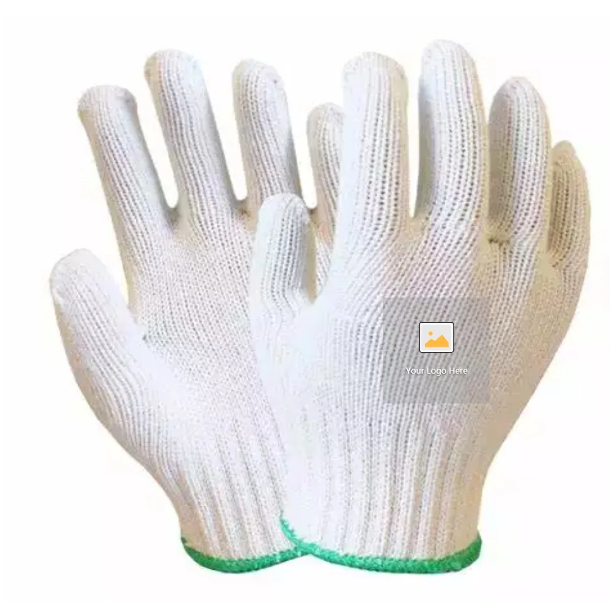 Cheap White Cotton Knitted Safety Working Gloves Industrial Work Glove