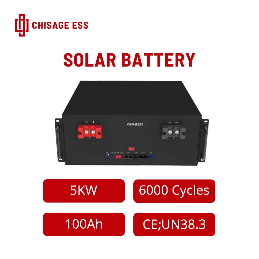 51.2V 48V 100ah 5kwh Rechargeable Stackable Solar Storage System Lithium Ion Li-ion LiFePO4 Battery Pack