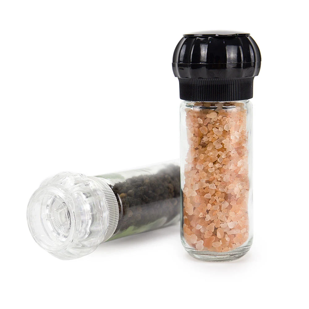 100ml Plastic Salt and Pepper Mill Glass Bottle Grinder