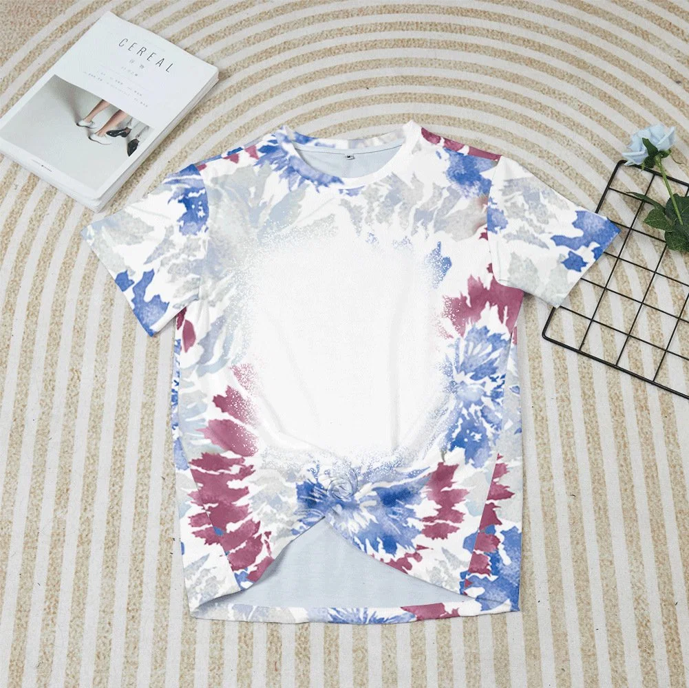 T-Shirt Personnalis De Sublimation Blanc Damen Sublimacion T-Shirts 65 Benutzerdefinierter Poly-Druck