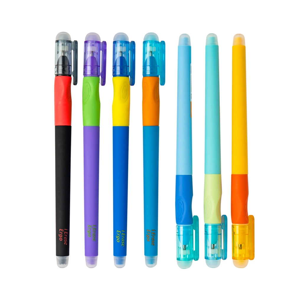 New Arrival Stationery Office Accessories Multi-Color Soft Grip Ball Pen Gel Pen Erasable Friction Pen