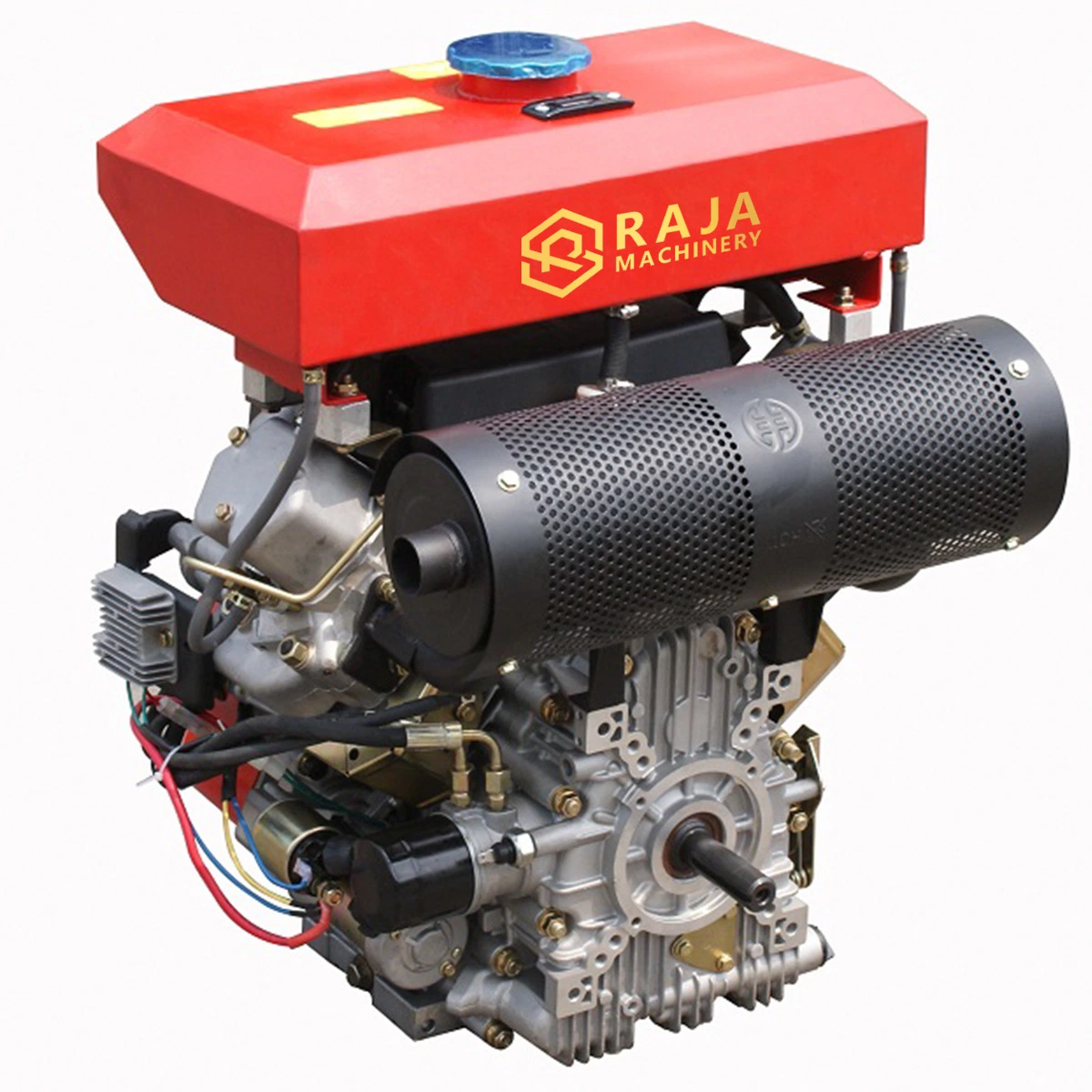 Air Cooled Double Cylinder 14KW Diesel Engine for Generators, Water Pumps Etc