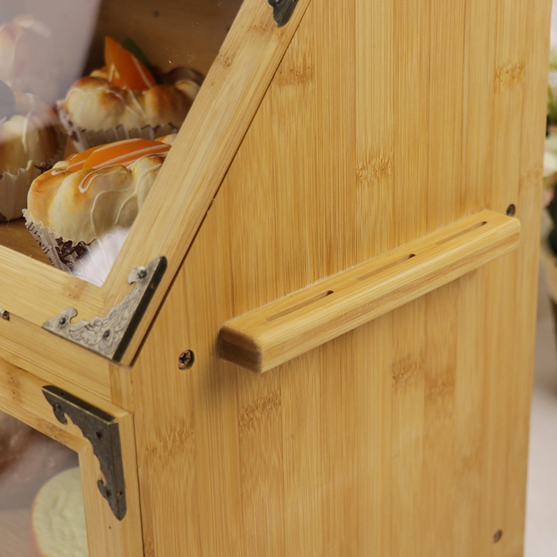 El bambú Caja de pan de torta de pan de la tienda