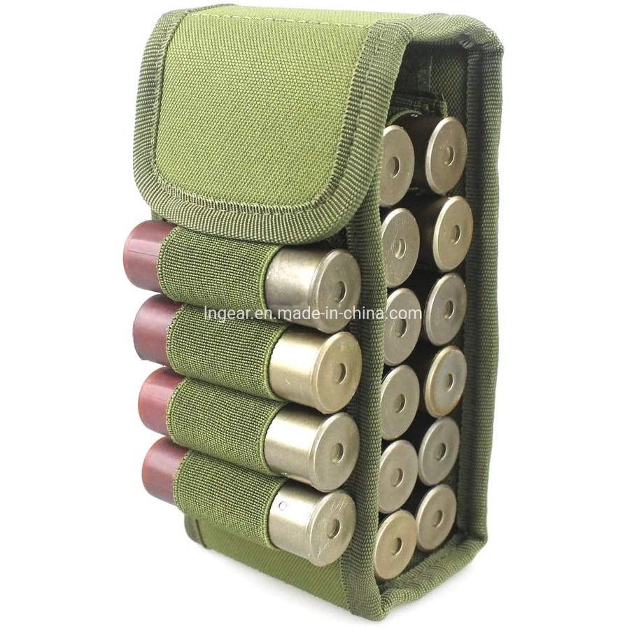 Tactical 12g Bullets Package Hunting 16 Round Shells Package CS Field Portable Outdoor Bullet Bags Molle Double Magazine Pouch