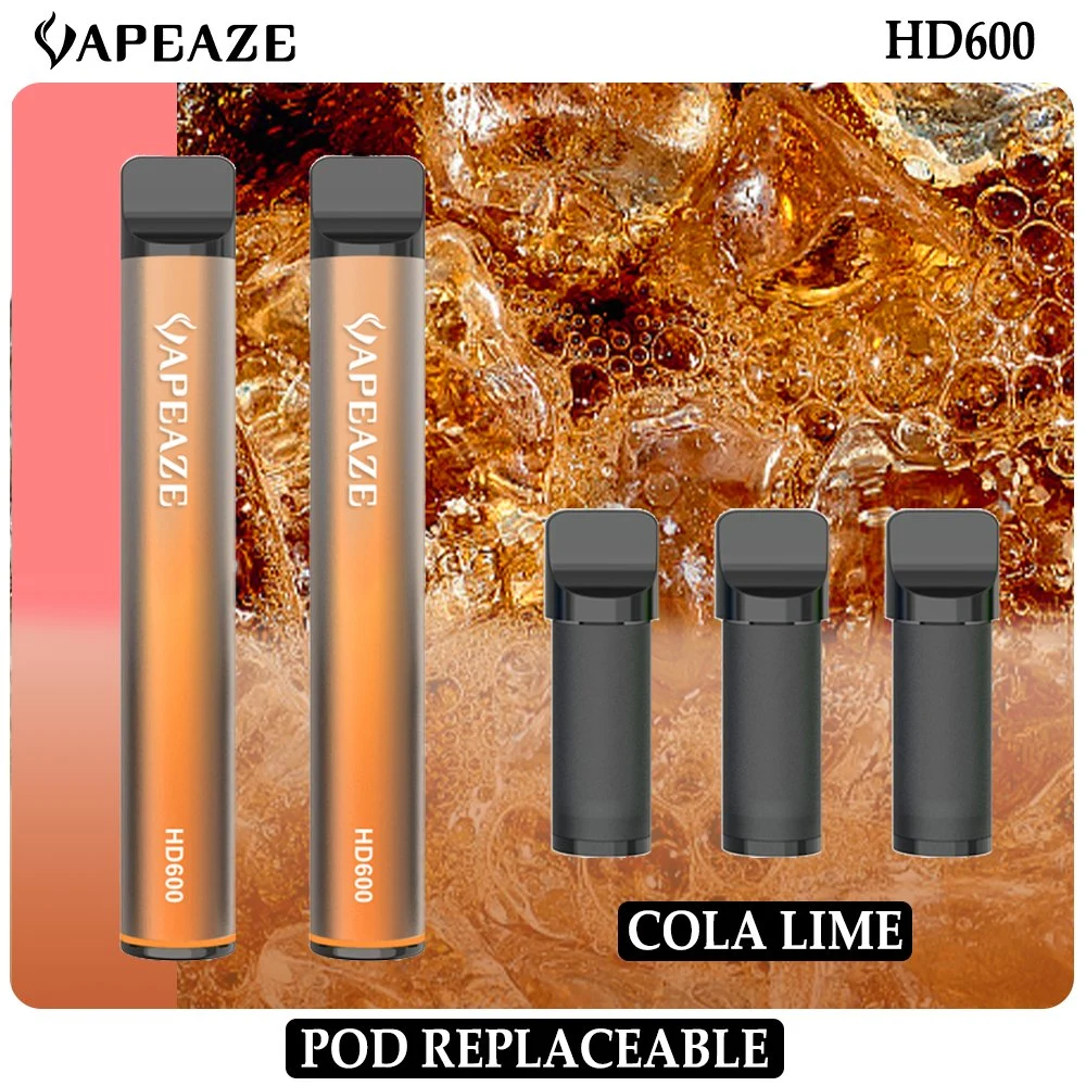 Replaceable Pods 2ml Vaporizer 600 Puff Pen Style High-Quality Disposable Electronic Cigarette