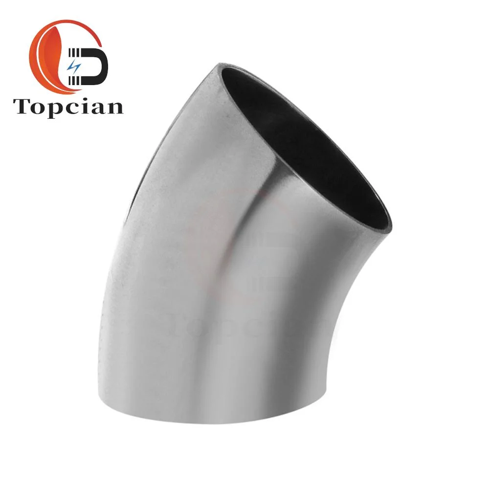 Stainless Steel Elbow Food Grade Welded Elbow Sanitary Grade Internal and External Mirror Polished Welded Reducing and Reducing Pipe Fittings