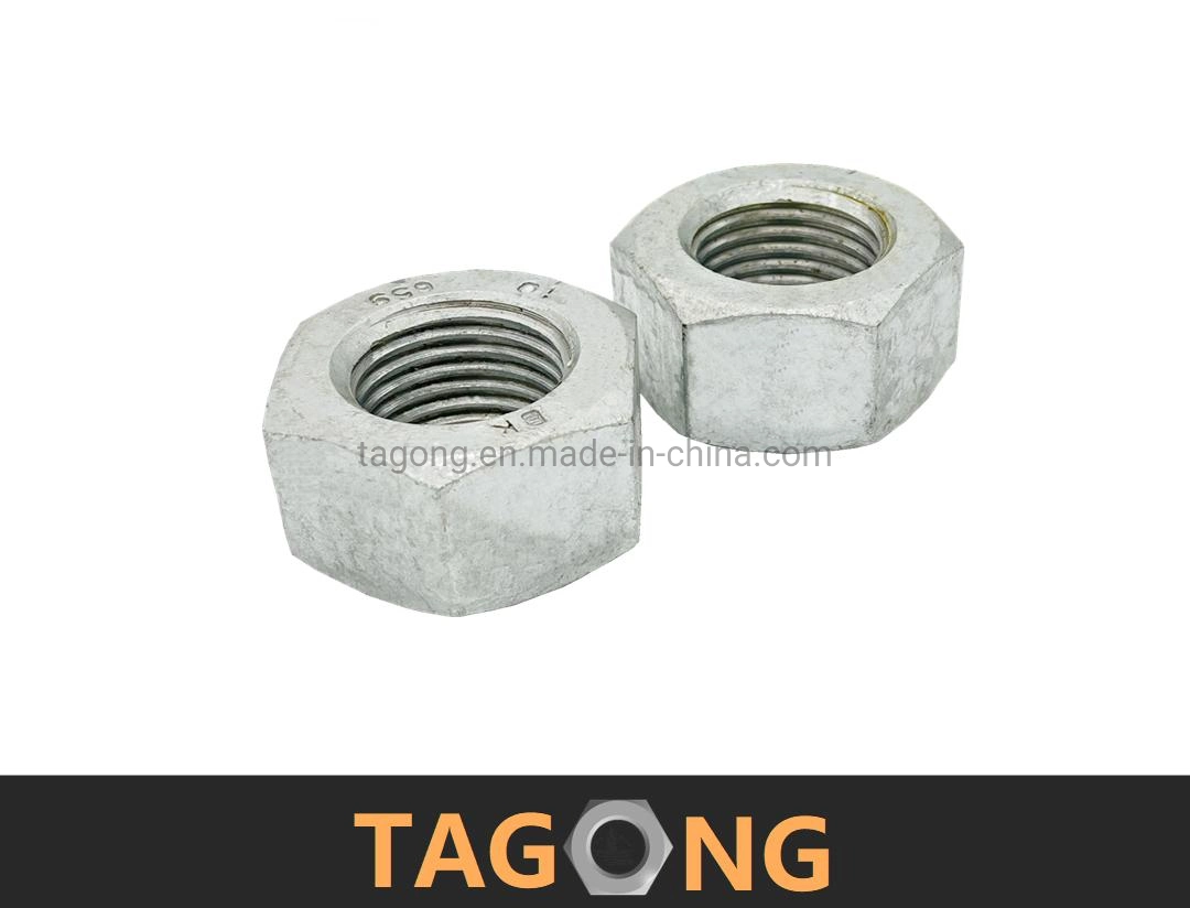 HDG Class 10 M24 Hex Nuts High Strength Heavy Nuts DIN6915