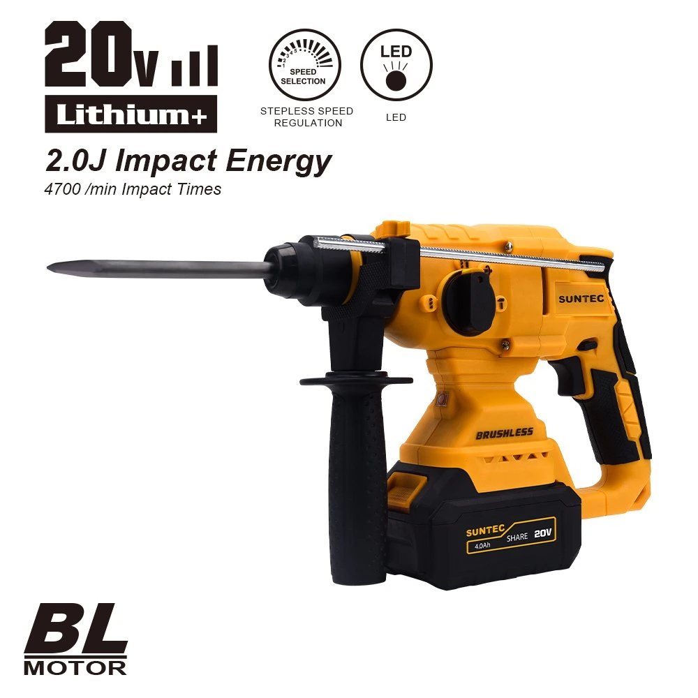 2024 China Factory New Hot Rotary Hammer Power Drill Cordless Drehhammer mit LED-Licht