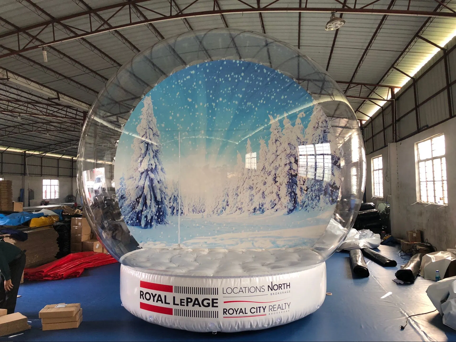 Transparenter aufblasbarer Schneekugel für Weihnachtsdekoration