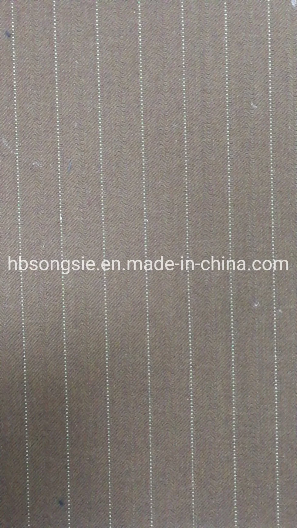 Cationic Viscose Stripe Fabric 80%Polyester 20% Rayon Jacquard Winter Suiting Fabric