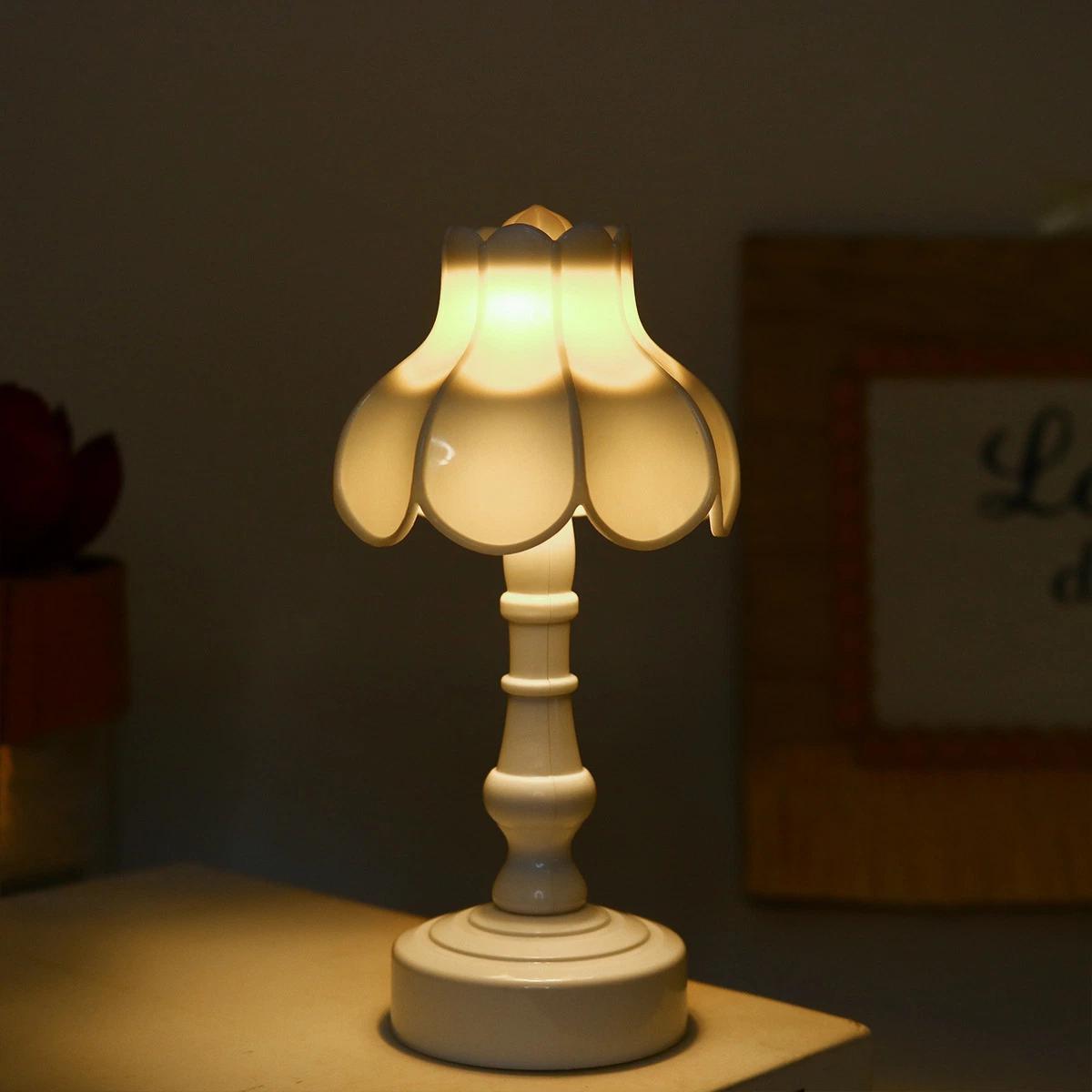 Lampe de chevet rétro mini lampe de table Accueil lumière de vacances cadeau de Noël
