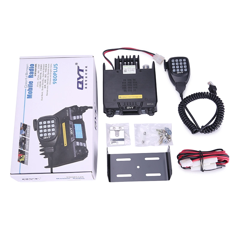 Alta potencia 75W Coche Dual Band Mobile Qyt Kt-980plus dos Radio Radio de la base de interfono Vehicular