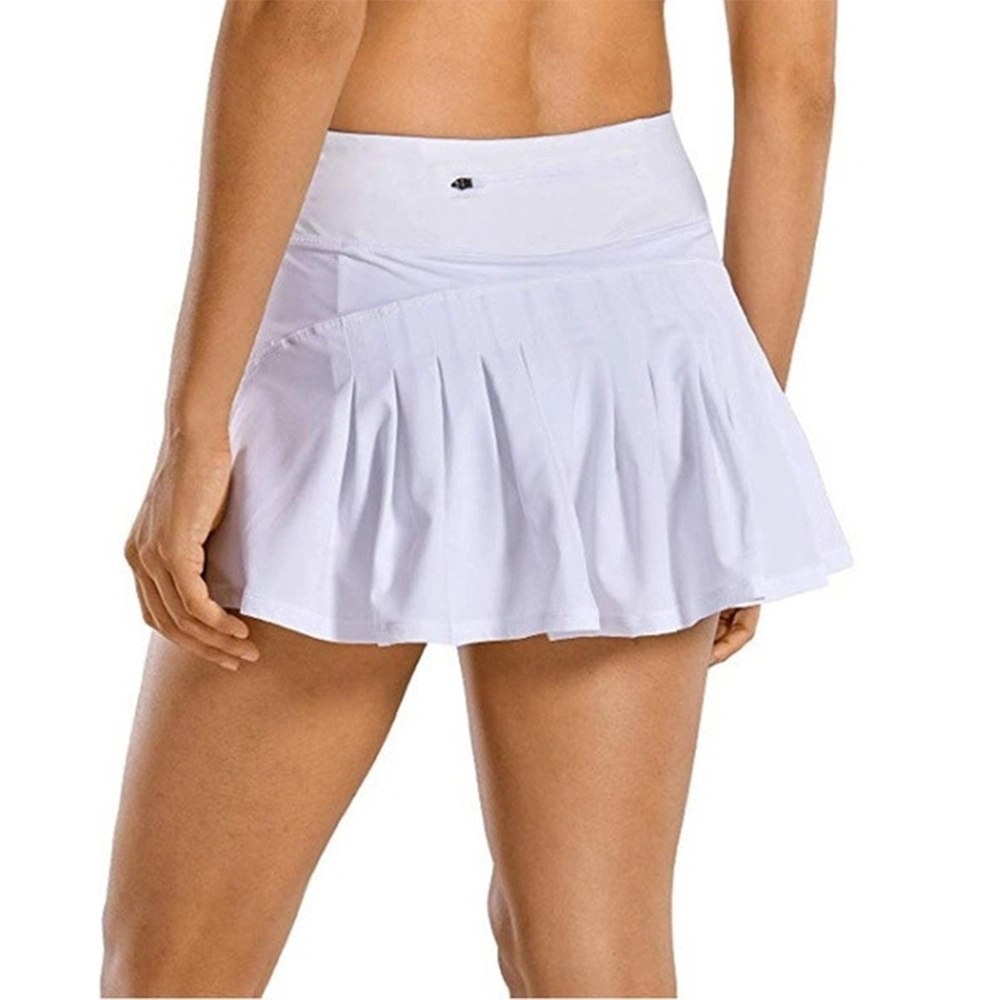 Yoga Shorts Women's High Waist Pleated Sport Tennis Skirts Shorts with Pockets