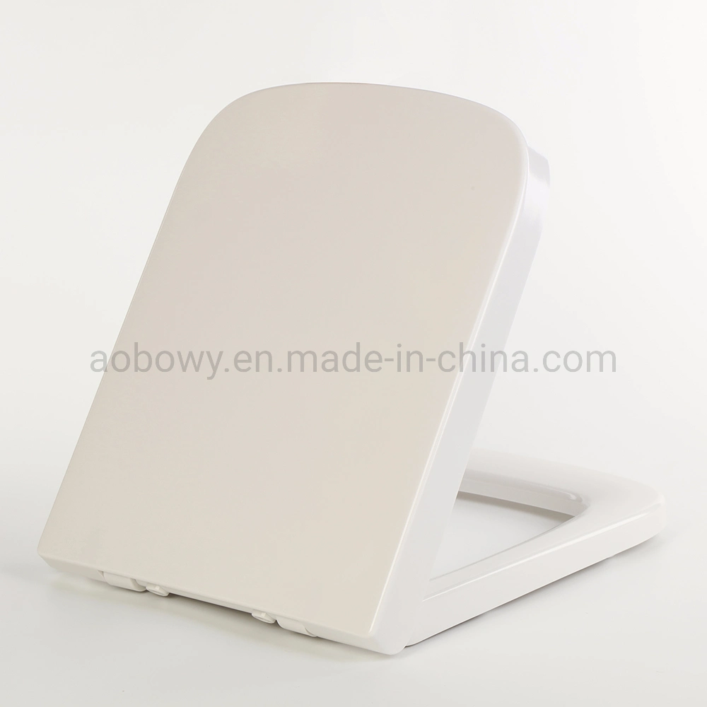 Sanitary Ware Square Shape Wrap-Over Urea Toilet Seat Cover with One Push Button Quick Release