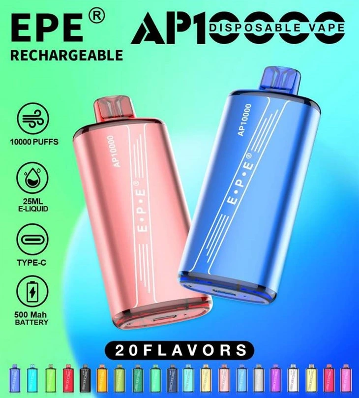 Atacado I Vape EPE 10000puffs Big puffs Recargebale Vape Pen Caixa de papel descartável