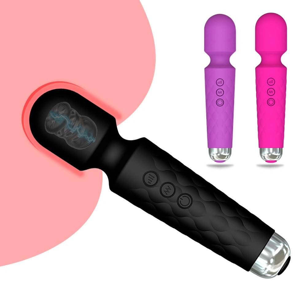 Vibradores orales potentes para mujeres 20 velocidades AV Magic Wand Carga USB Masaje del punto G Juguetes sexuales para adultos para mujeres mayores de 18+