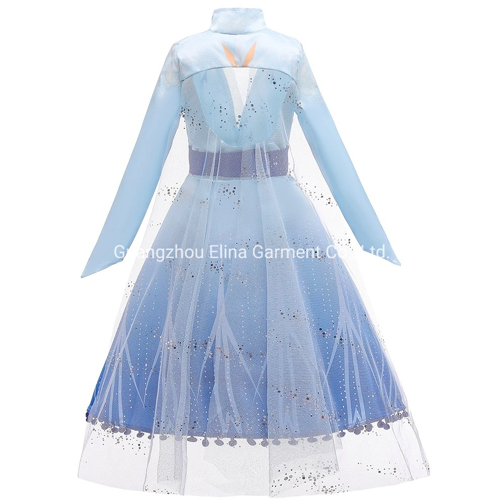 2021 Fashion Style Wholesale/Supplier 3 Piece Kids Clothes Long Design Elsa Princess Dresses Movie Costumes Cosplay Clothing