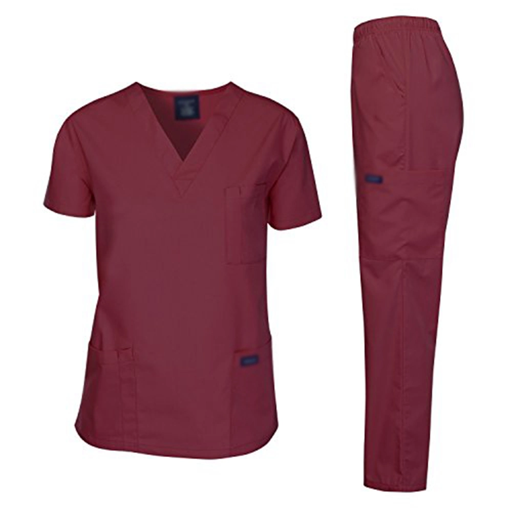 Fábrica OEM uniforme do Hospital Medical Scrub Suit pessoal auxiliar prensa