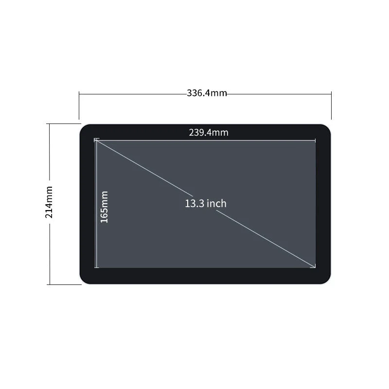 13.3 Inch Industrial Touch Screen Monitor Tablet for Restaurant / ATM / POS