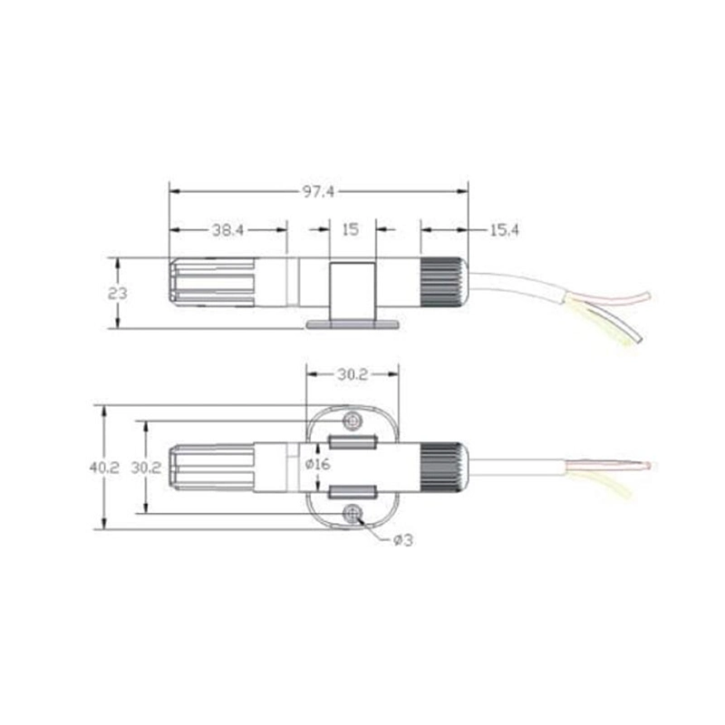 Sonda de sensor de humedad y temperatura para invernaderos