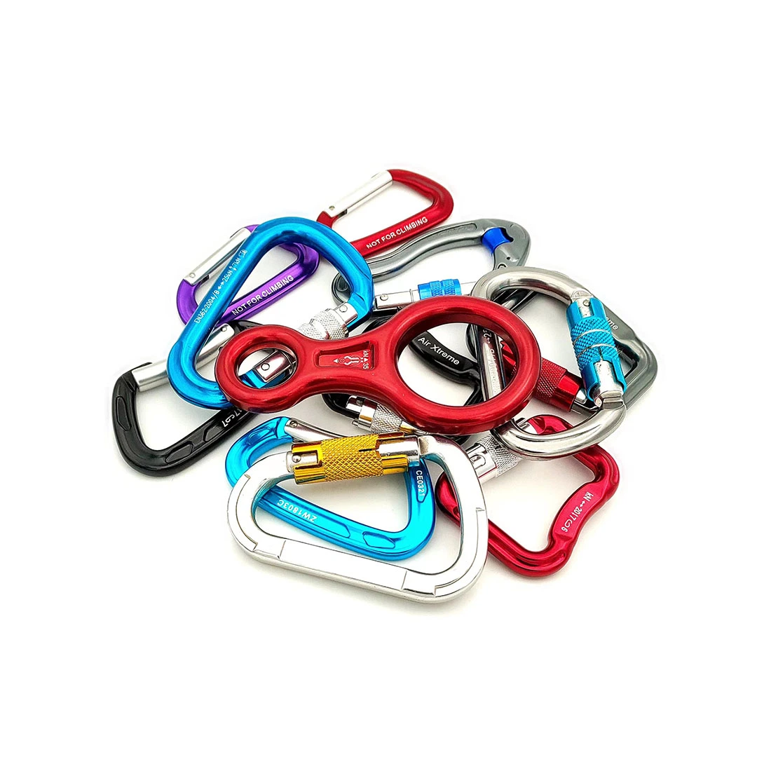 CE Certified D-Shape Screw Gate Colorful Carabiner for Safety Climbing Working at Height