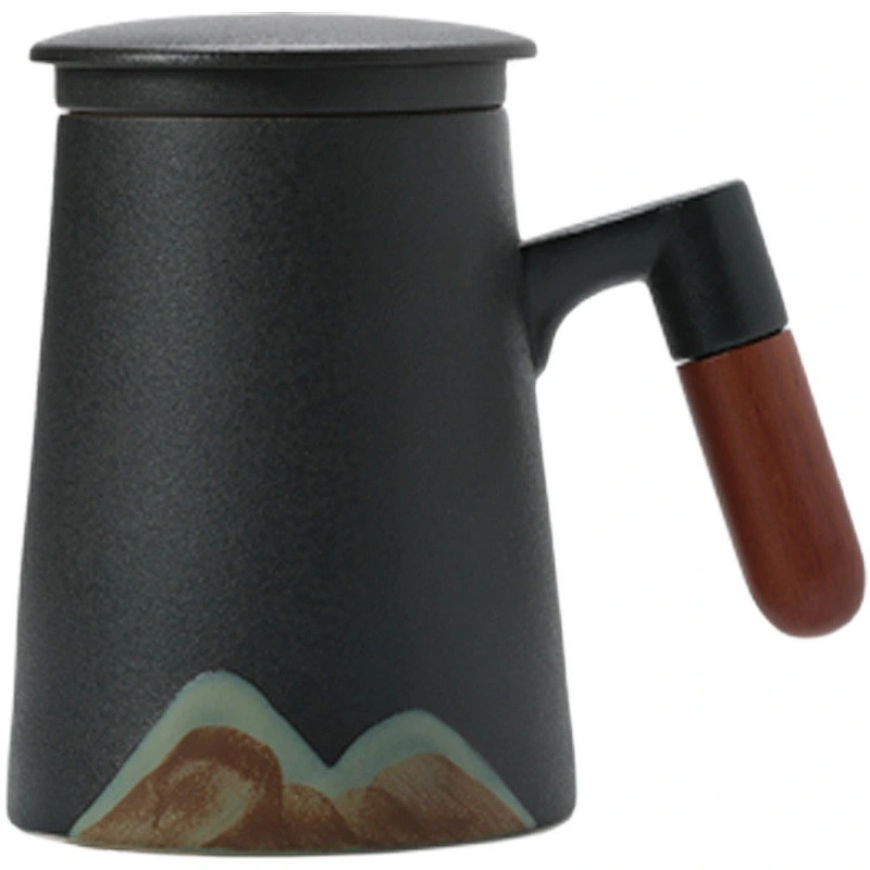 Venta directa de fábrica Yuanshan taza de té El té de la Copa de separación de la copa del filtro de la Oficina de cerámica taza tazas taza Personal Regalo de Empresa Logo