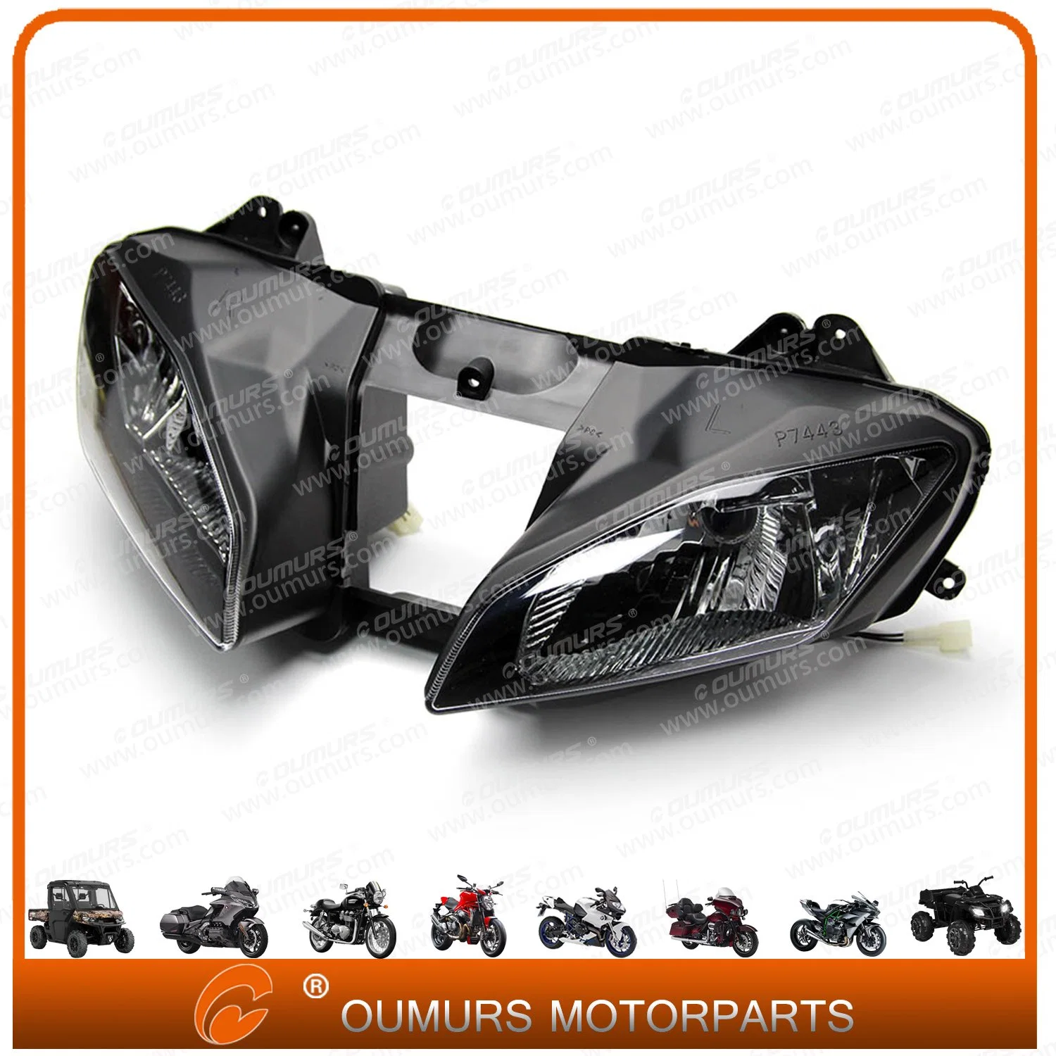 Motorcycle Spare Parts and Accessories Clear Front Headlight Head Lamp Housing Assembly for YAMAHA Yzf R6 2008-2016