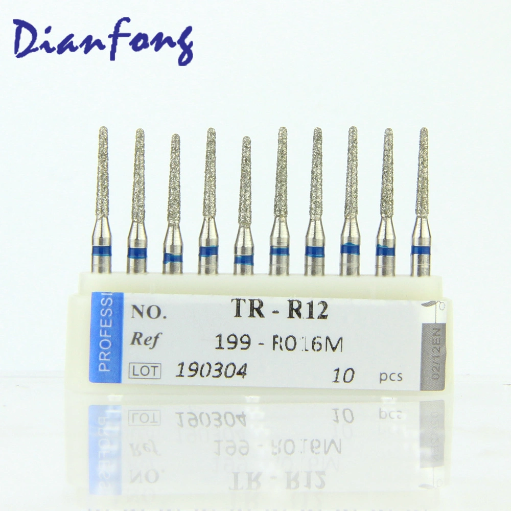 Tr-R12 Contra Angle Shank (RA/CA) Low Speed Taper Round End Dental Diamond Bur Dental Instrument Supply