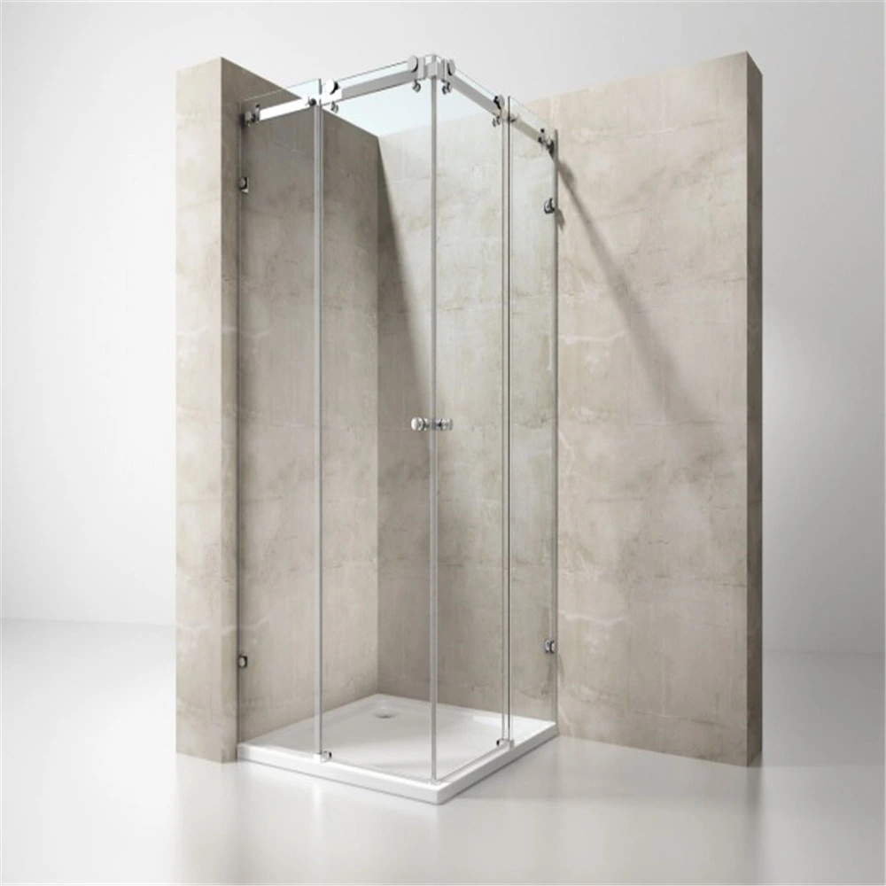 Modern European Style Stainless Steel Bathtub Sliding Shower Enclosure