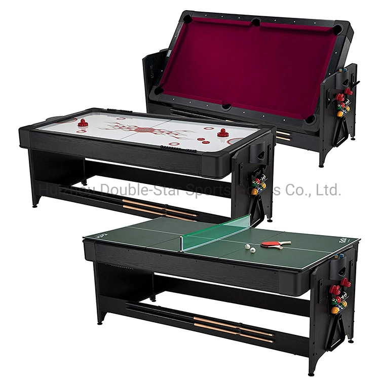 Szx 7FT 3 in 1 Multi Functional Pool Billiard Table with Air Hockey and Tennis Table