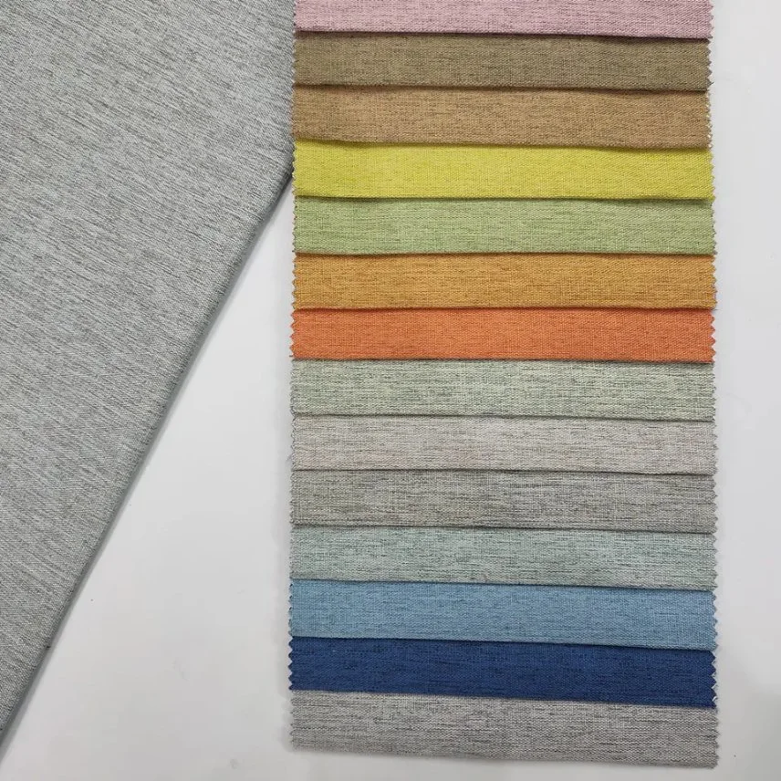 Factory Wholesale/Supplier China Plain 100% Polyester Imitation Linen Curtain Fabric