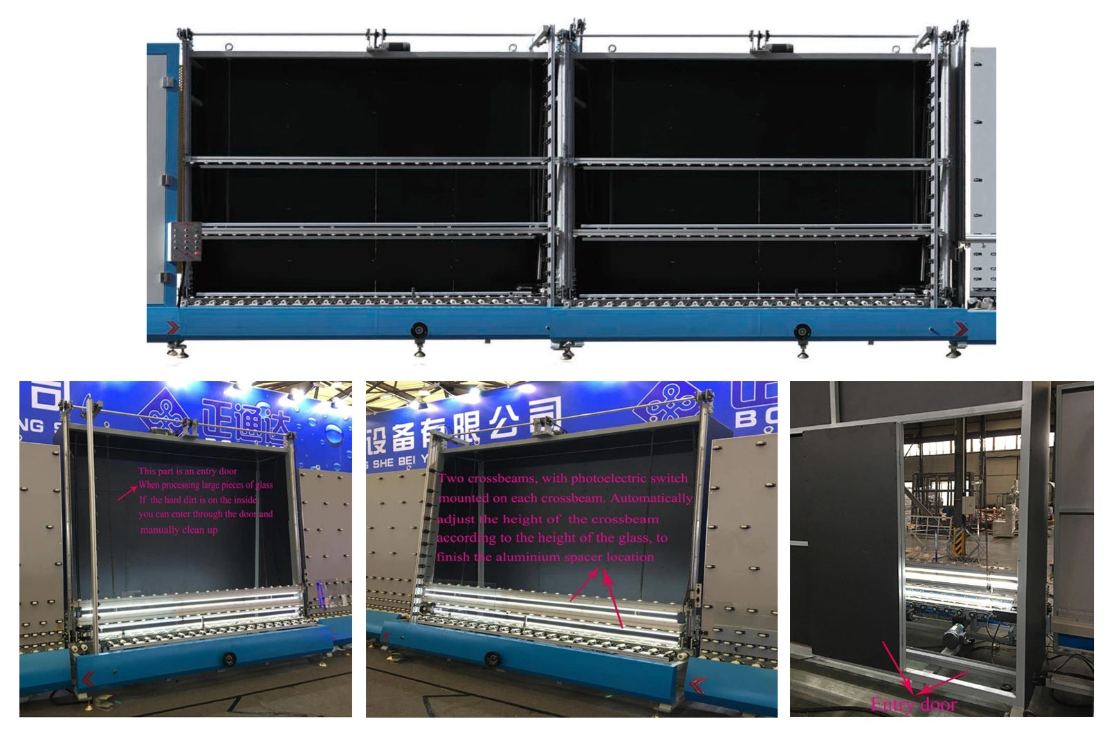 6 Meters Automatic out-Panel Assembly Double Glass Machine