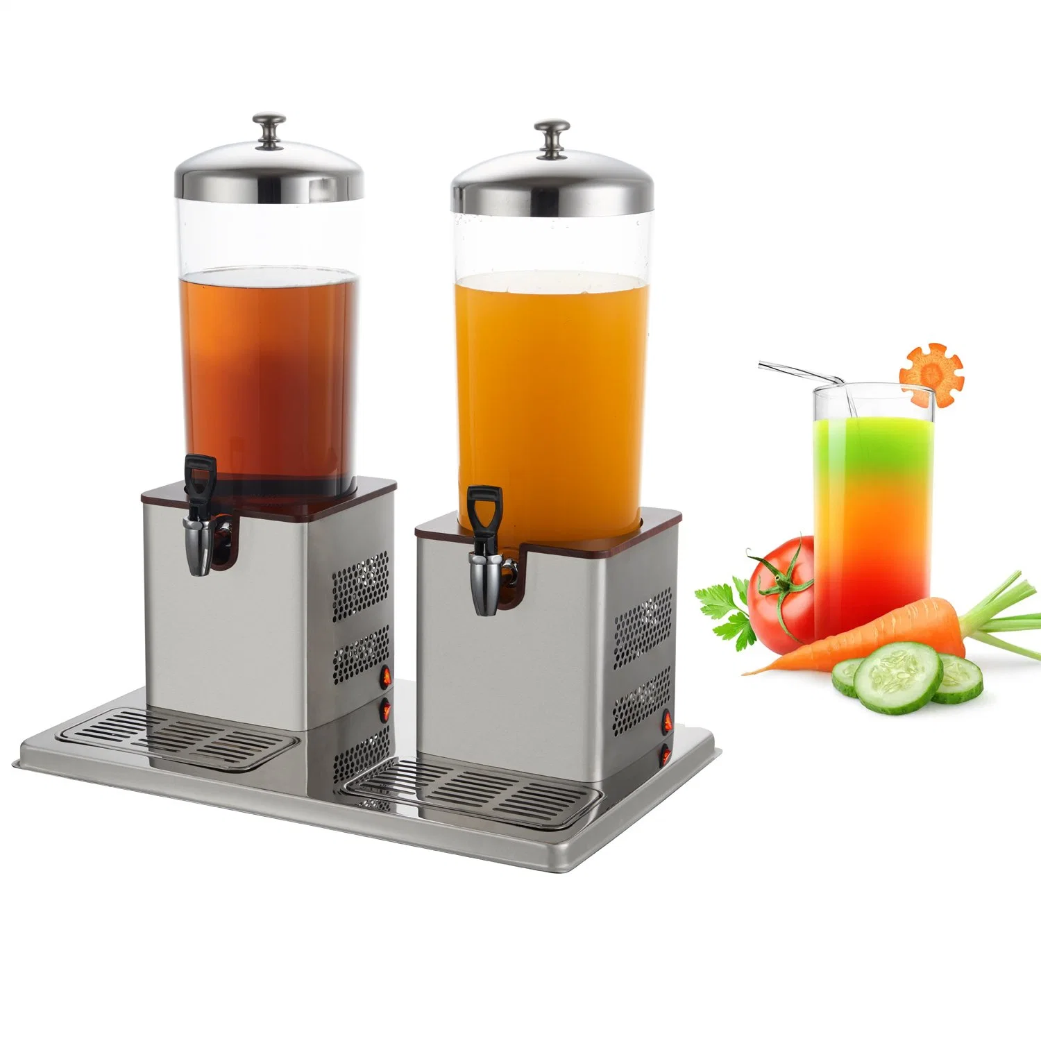 Electric Commercial Kitchenware Cold Refrigeration Water Cola Drinks Fruit Juice Juicer Beverage Dispenser