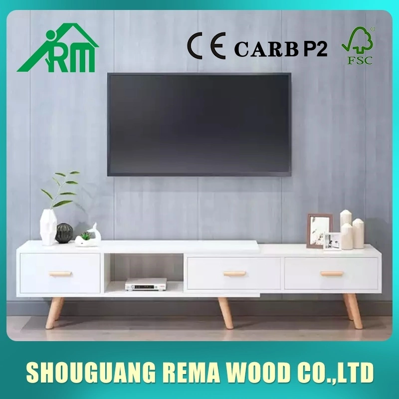 High quality/High cost performance  Gray Color Modern Home Furniture Wooden Drawer Cabinet Melamine Laminated Board TV Stand