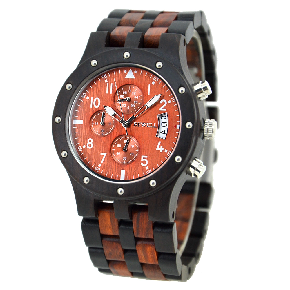 Handgefertigte Holzuhren Herren Gshock mit Chronograph Handgelenkuhr Custom Logo