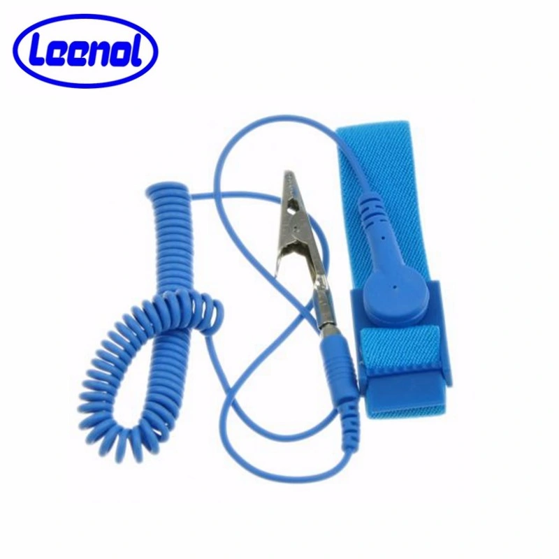 Leenol Static Removal Blue Color ESD Anti-Static Cored Wrist Strap