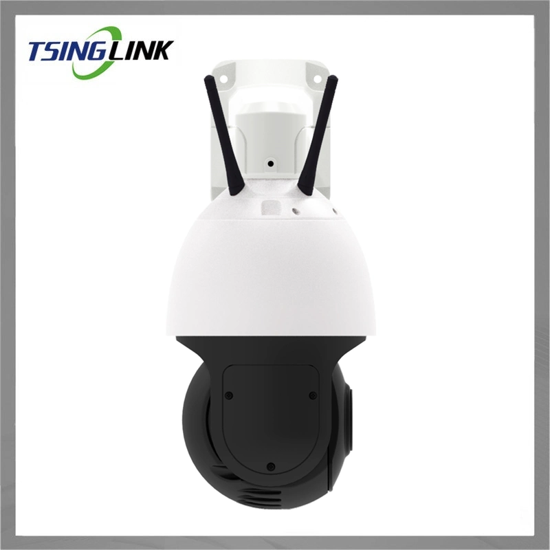 Wireless Two Way Audio SMS Wakeup Outdoor Monitoring 4G Transmission CCTV PTZ Dome Camera