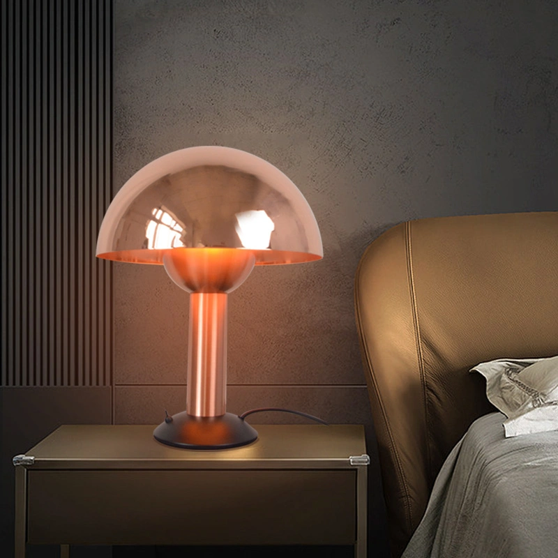 تصميم عصري مصباح طاولة LED فاتح ذهبي وردي فندق Bedside