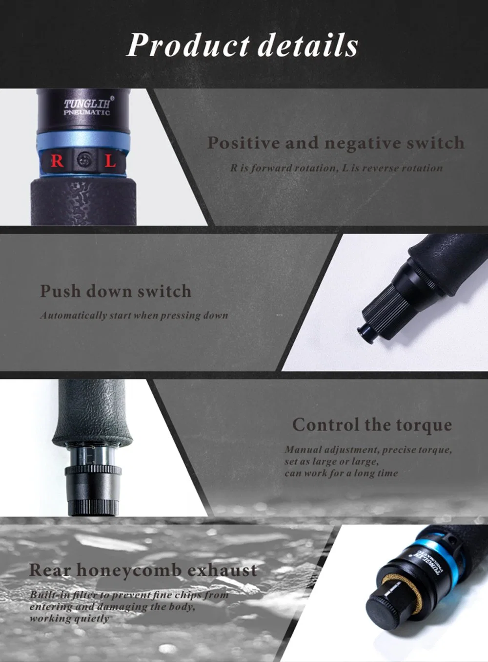 Pneumatic Air Screwdriver Automatic Screwdriver High Precision Torque Control Tl-35pb 2200r. P. M