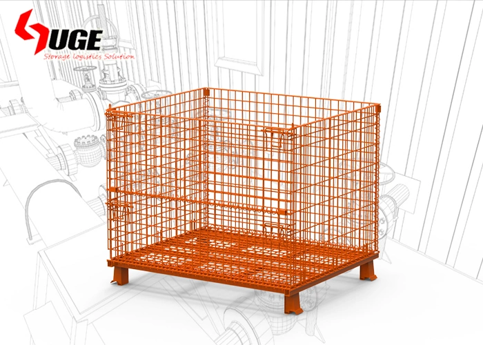 Multi-Specification Collapsible Steel Wire Mesh Container Storage Used for Auto Parts