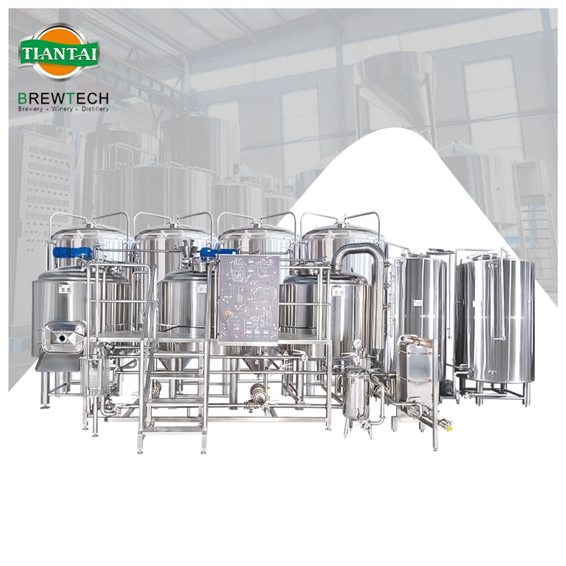 Tiantai 5hl 10hl 15hl 20hl Steam Three Vessel Beer Brewing Machine Brewery Equipment System