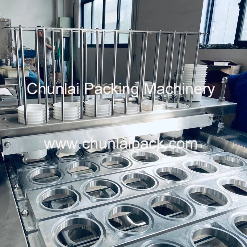 Full-Automatic Congee Bowl Type Filling Sealing Machine Mung Bean Paste Rice Gruel Sauce Cup Filling Packing Machinery